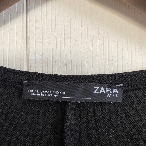 Zara Black & Red Plaid Paisley Print TShirt Tunic - Picture 2 of 7